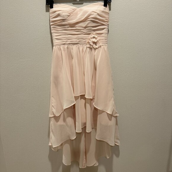 Like New Alfred Angelo Strapless Chiffon Dress - Picture 1 of 11